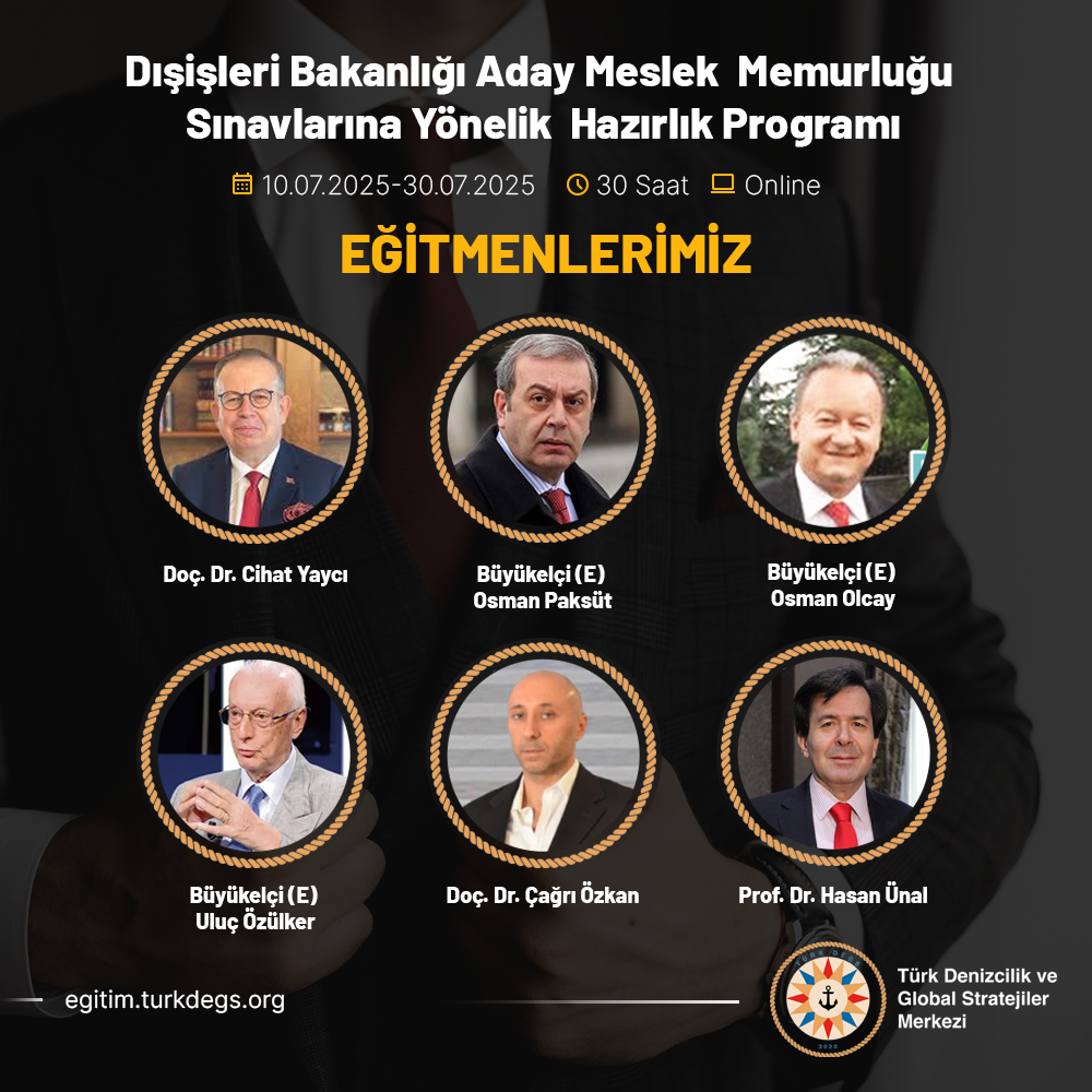 Dışişleri Bakanlığı Aday Meslek Memurluğu Sınavlarına Yönelik Hazırlık Programı (10Temmuz - 30 Temmuz 2025)