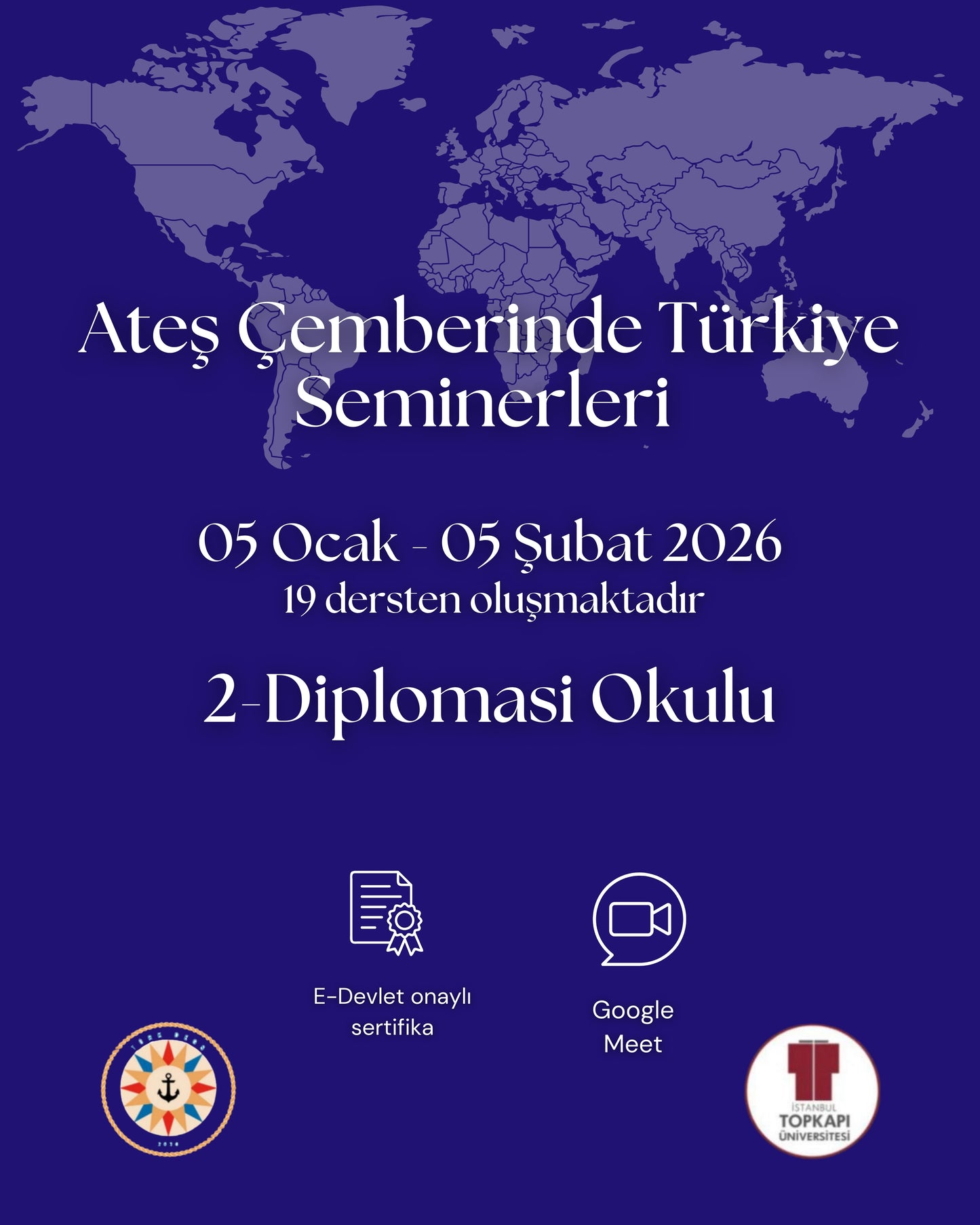 Mavi Vatan Akademisi Ateş Çemberinde Türkiye Seminerleri - 19 DERS - 19 UZMAN (5 Şubat -5 Mart 2026)