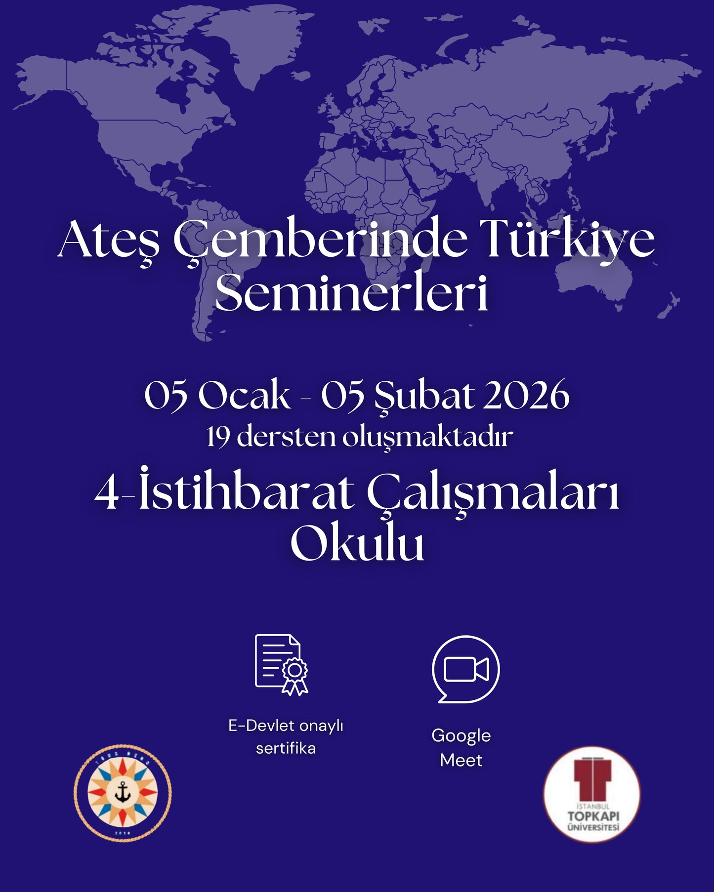 Mavi Vatan Akademisi Ateş Çemberinde Türkiye Seminerleri - 19 DERS - 19 UZMAN (5 Şubat -5 Mart 2026)