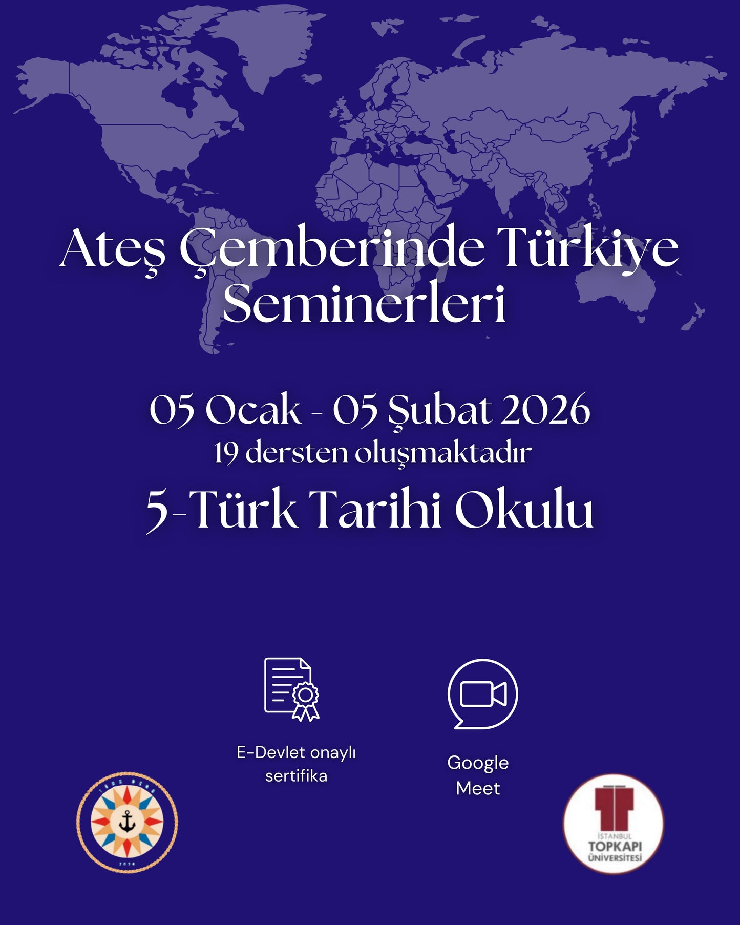 Mavi Vatan Akademisi Ateş Çemberinde Türkiye Seminerleri - 19 DERS - 19 UZMAN (5 Şubat -5 Mart 2026)