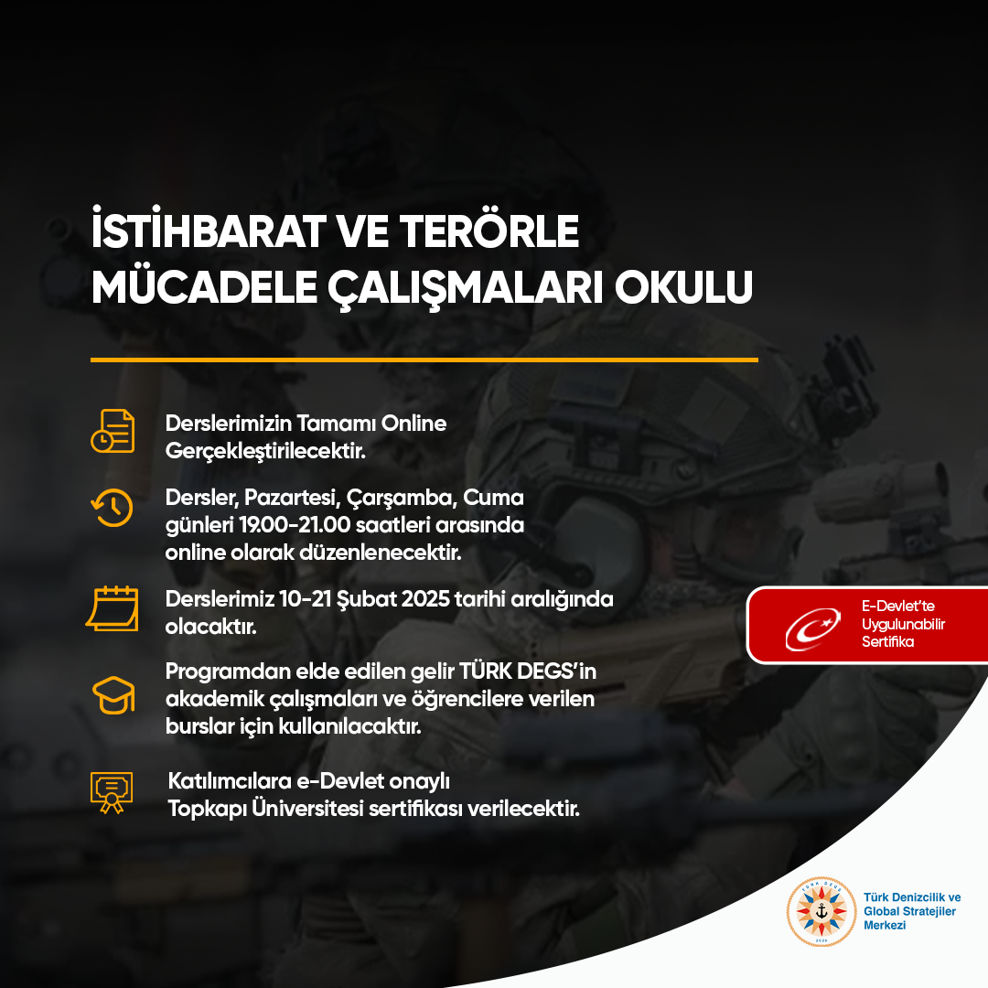Mavi Vatan, İstihbarat ve Terörle Mücadele Çalışmaları Okulu 2025