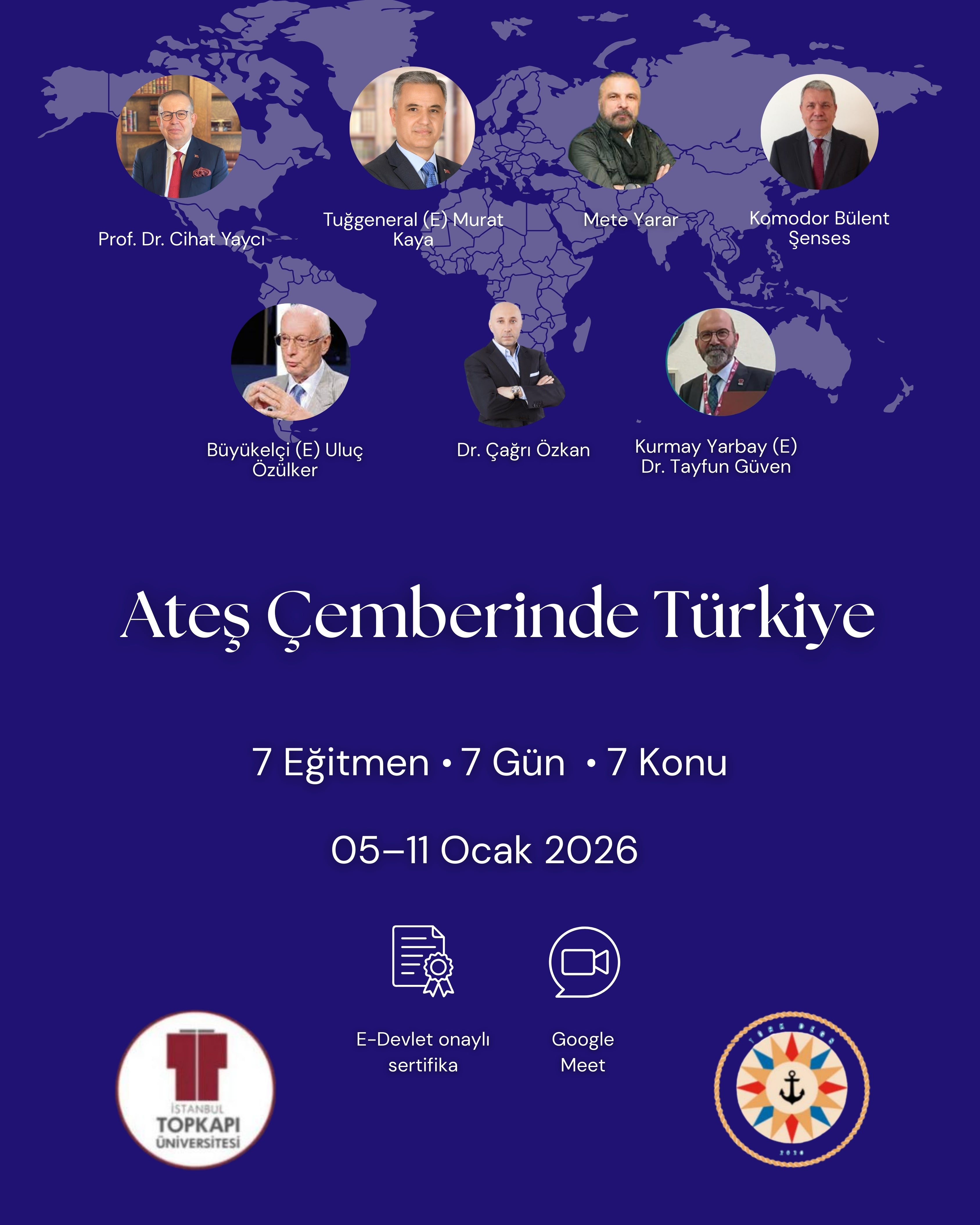 Mavi Vatan Akademisi Ateş Çemberinde Türkiye Seminerleri (5-11 Ocak 2026)