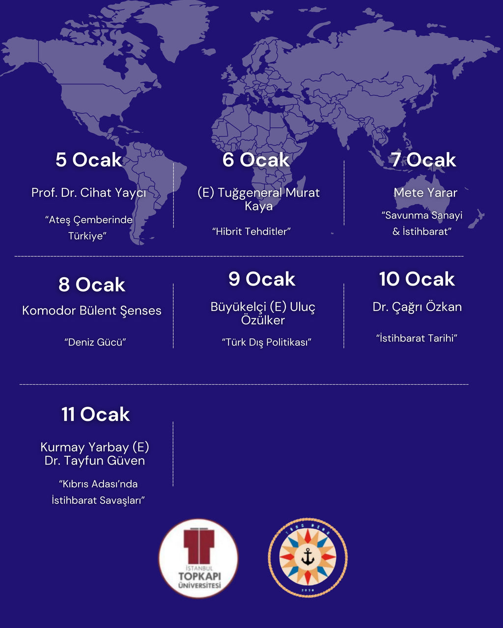 Mavi Vatan Akademisi Ateş Çemberinde Türkiye Seminerleri (5-11 Ocak 2026)